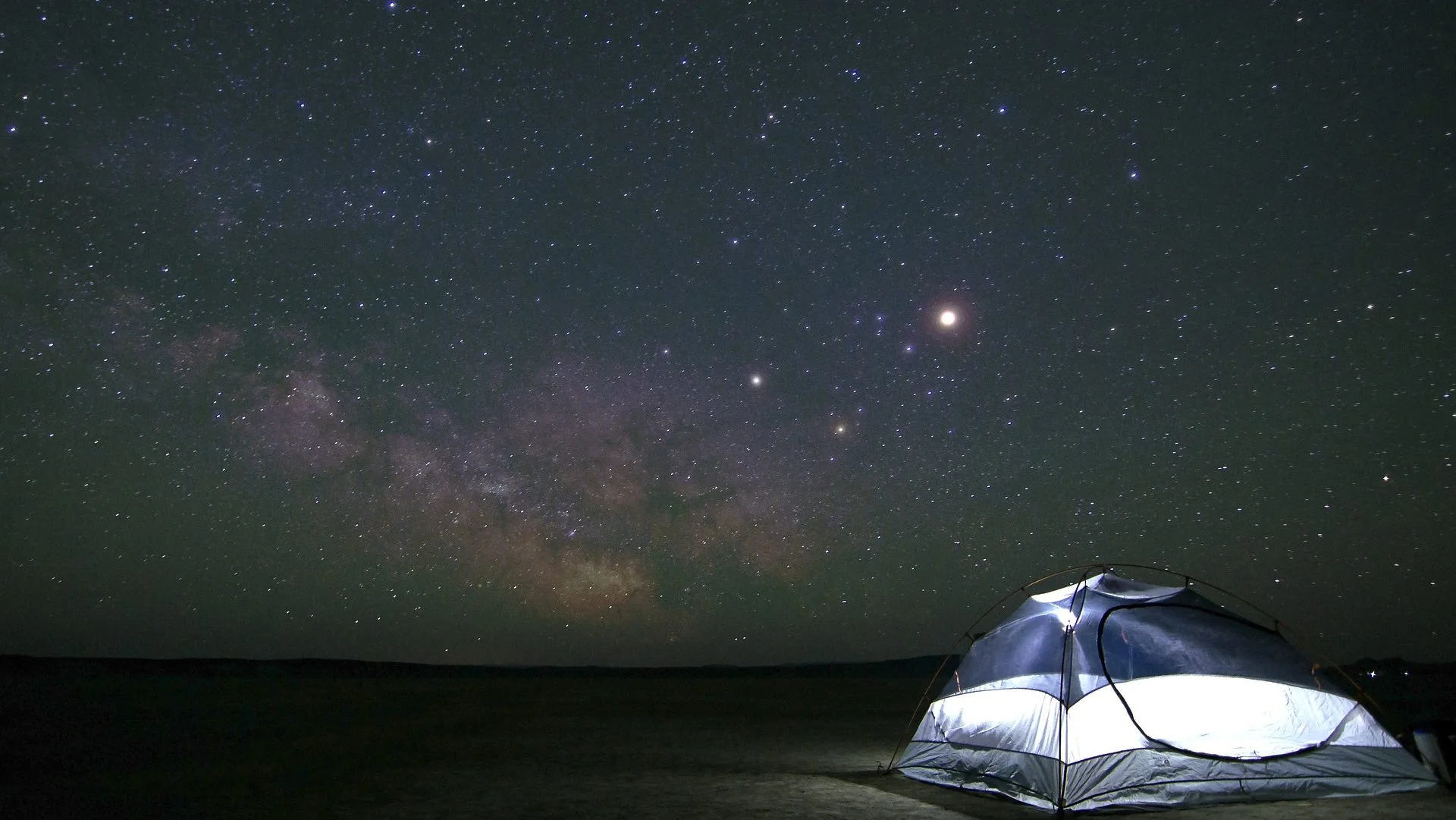 acampada con tienda en la isla de La Palma