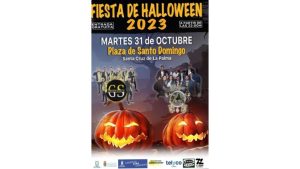 Halloween Santa Cruz de La Palma 2024. Cartel y programa del evento de halloween en la plaza de Santo Domingo