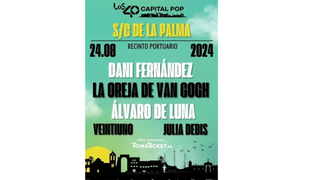 Información destacada con fechas del 40 Capital Pop Festival 2024