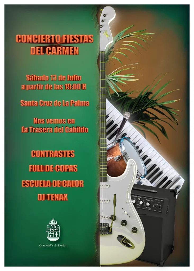 Programa Musical de las Fiestas del Carmen en Santa Cruz de La Palma 2024. Cartel y Fechas