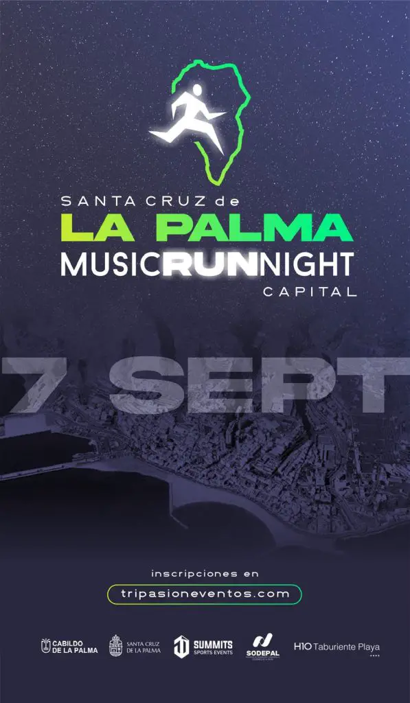 La primera edición de la Santa Cruz de La Palma Music Run Night Capital se celebrará el próximo sábado 7 de septiembre de 2024